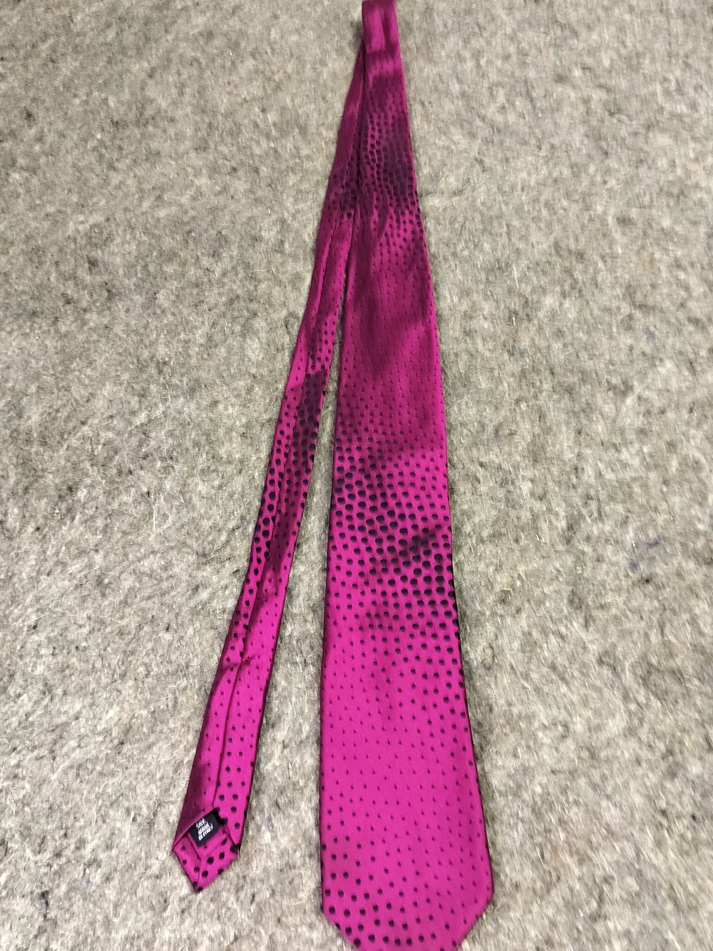 Paul Fredrick Tie Purple Violet Black Dots Pattern Sophisticated Dapper Elegance
